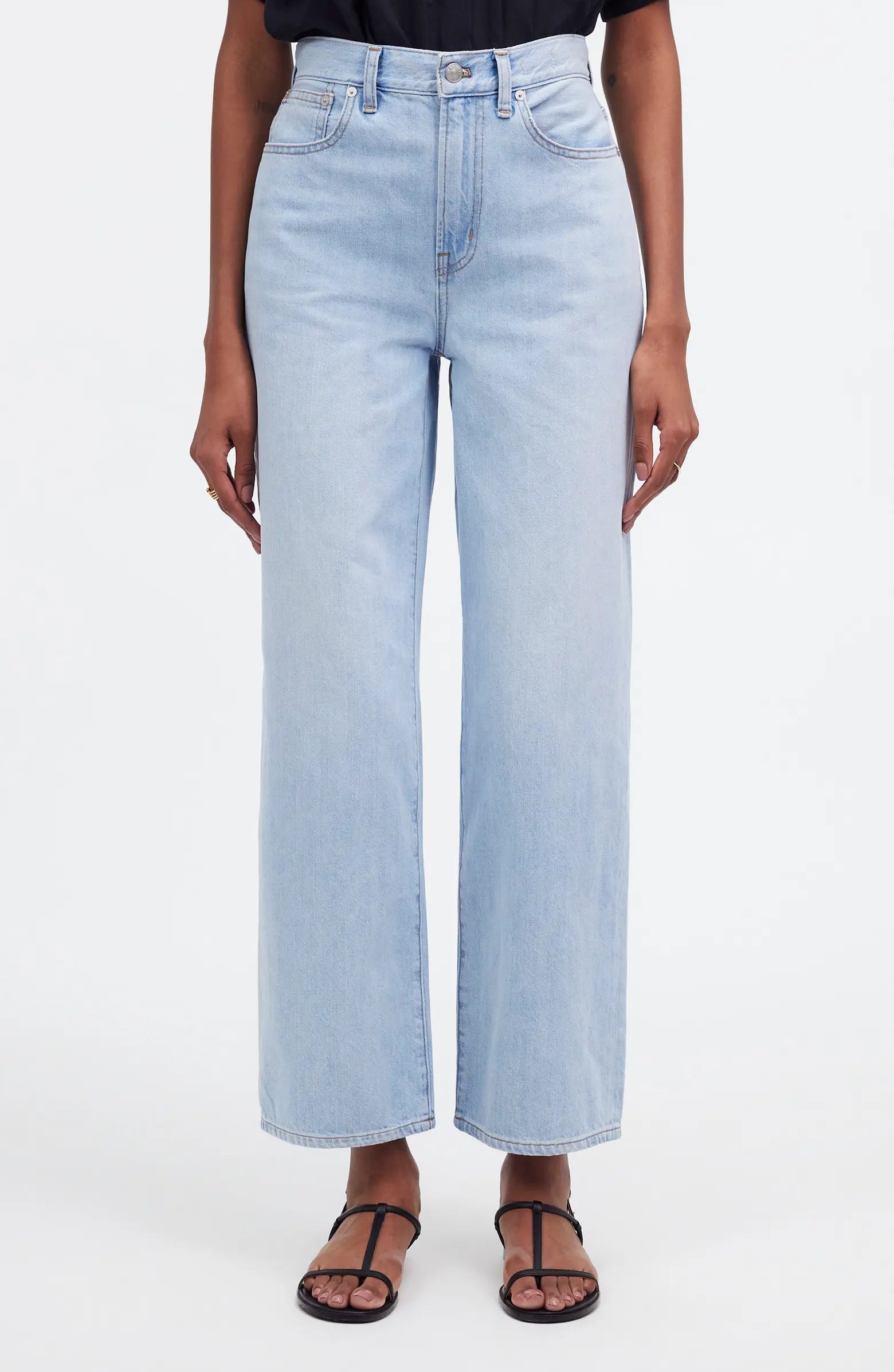 Madewell The Perfect Crop Wide Leg Jeans | Nordstrom | Nordstrom