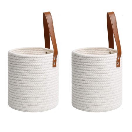 GETHOME 2pcs Flower Pot Modern Storage Toys Rope Basket Woven Wall Hanging Home Decor | Walmart (US)