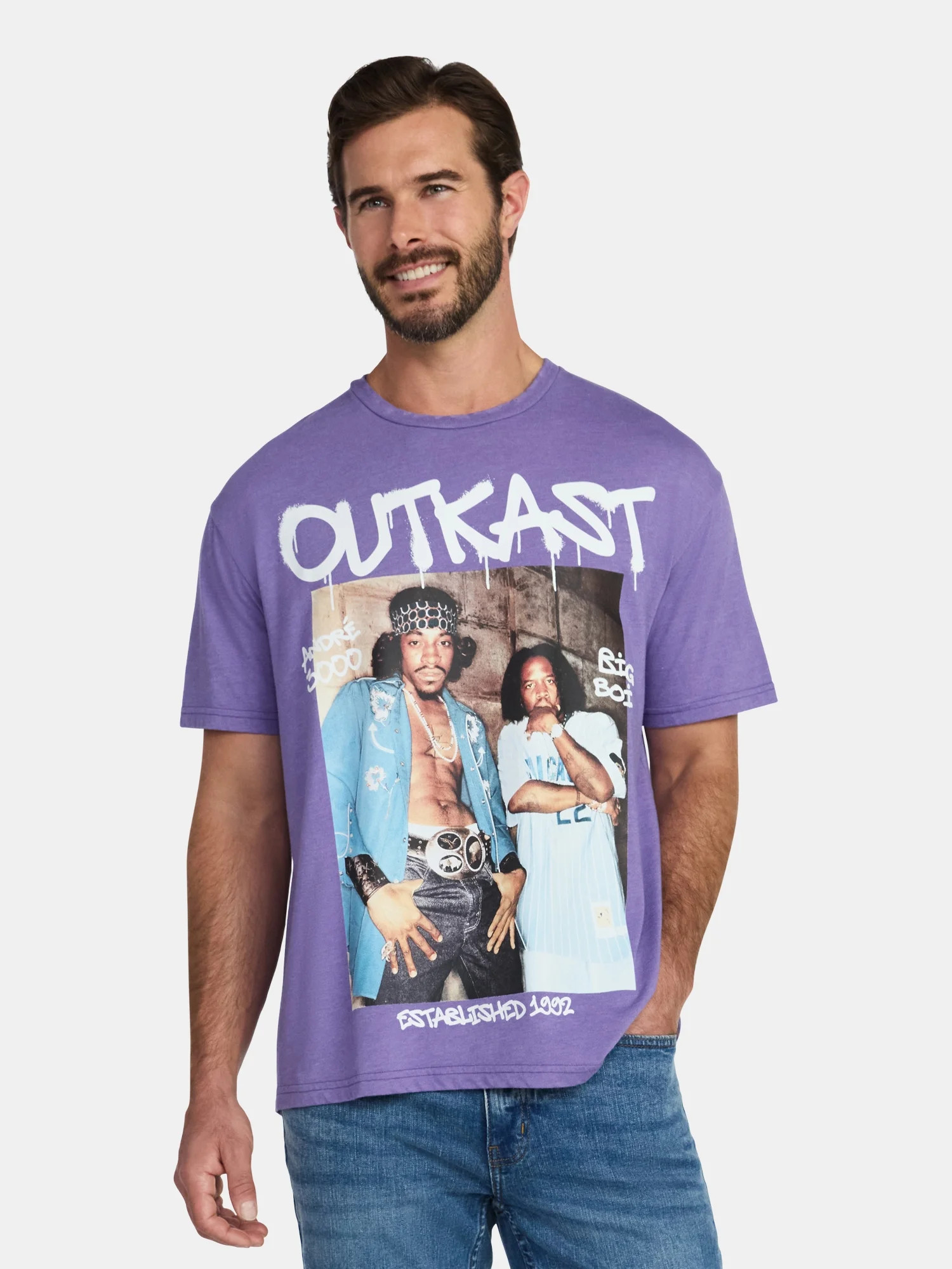 Outkast Men's and Big Men's Boxy Fit Graphic Tee with Short Sleeves, Sizes XS-3XL | Walmart (US)