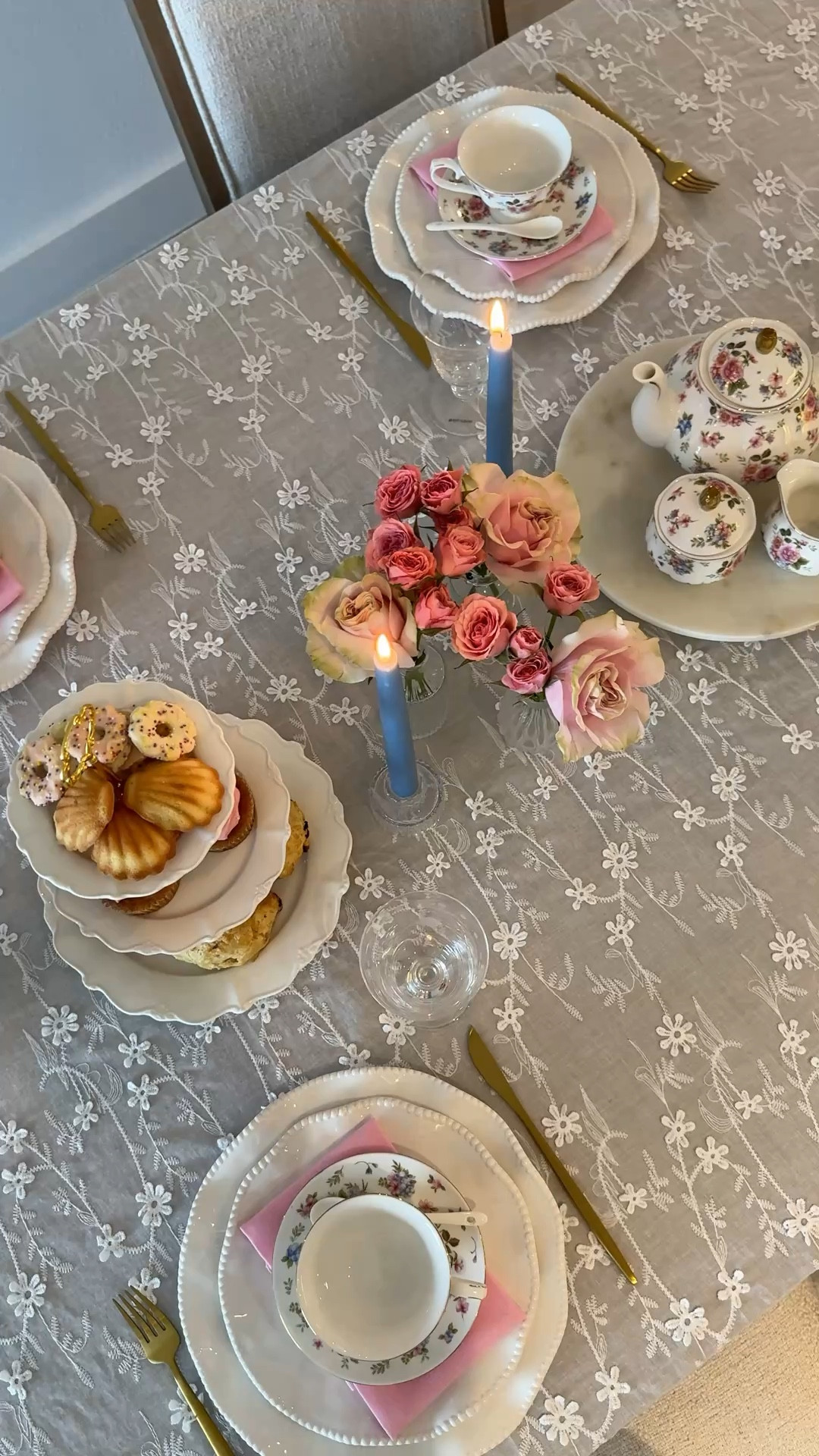 Set a tea party table with me 🫖🌸

#tablescape #mothersday #teaparty #teapartytable 

#LTKMothersDay