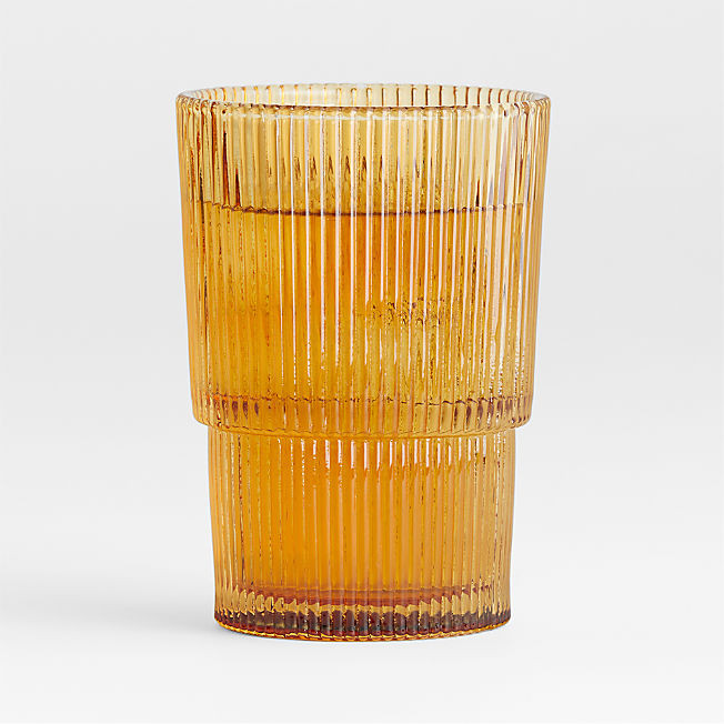 Atwell Cider Orange Highball Glass + Reviews | Crate & Barrel | Crate & Barrel