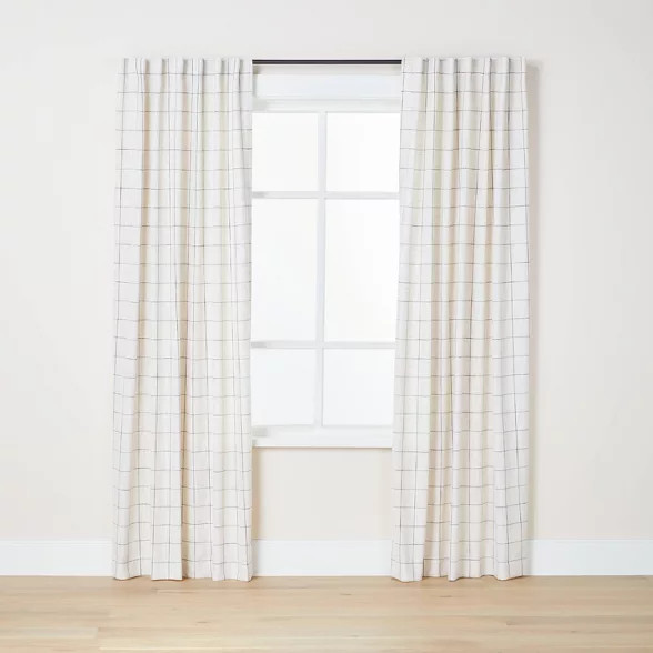 Modest Windowpane Plaid Curtain Panel - Hearth & Hand™ with Magnolia | Target