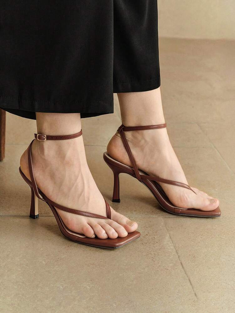 Alvarani Women's Summer High Heel Sandals, Mocha Brown Color, Elegant Women's Summer Shoes, Sexy ... | SHEIN
