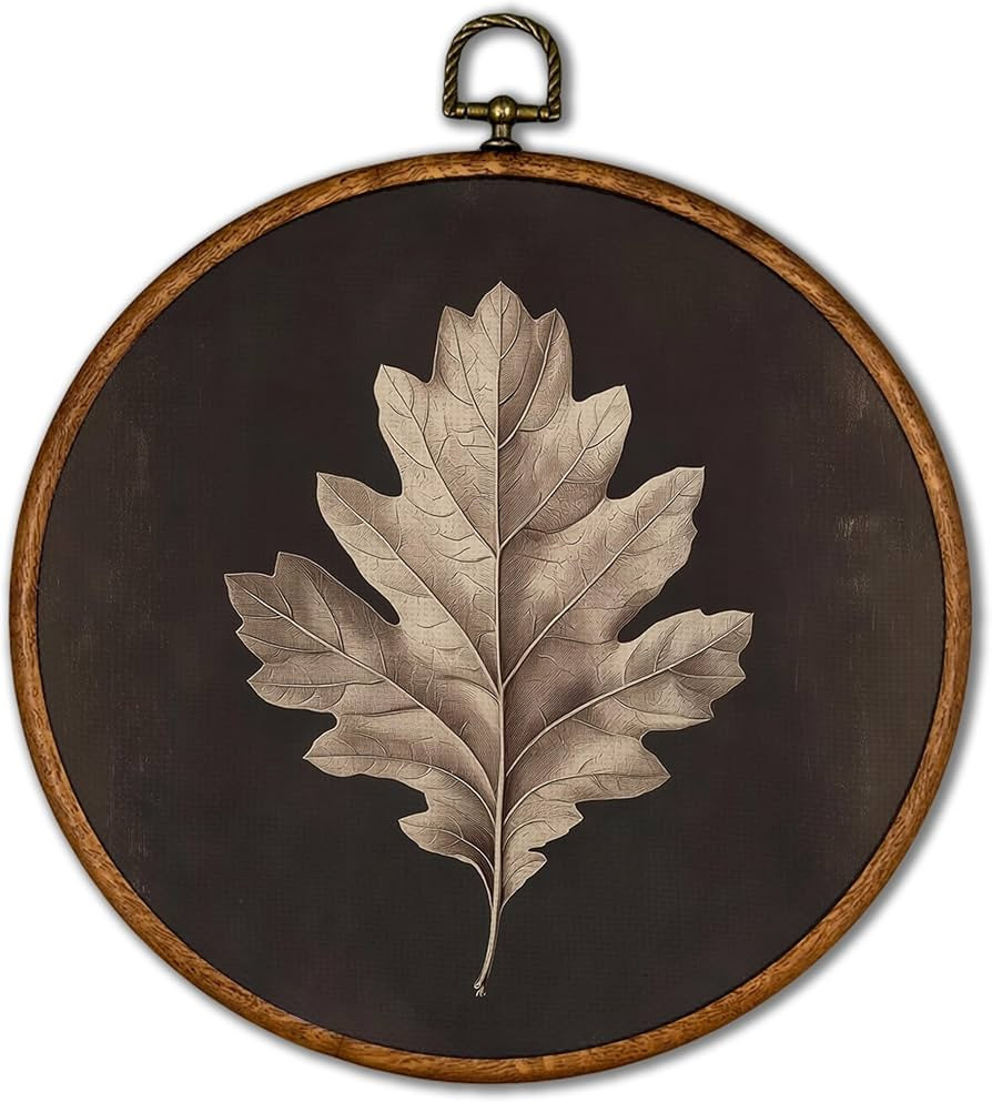 KSDUT Fall Wall Decor Art - Retro Autumn Maple Leaf Wall Art Canvas Frame Hanging Prints, Rustic ... | Amazon (US)