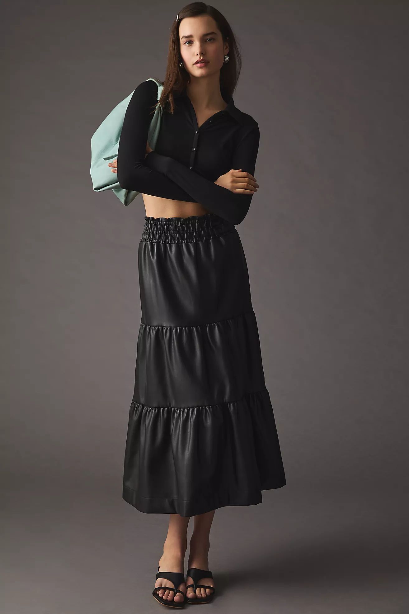 The Somerset Maxi Skirt: Faux Leather Edition | Anthropologie (US)