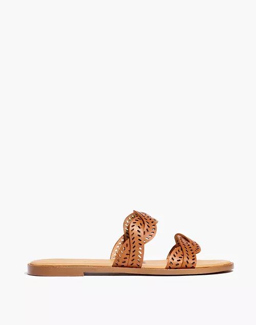 The Cora Slide Sandal in Perforated Leather | Madewell