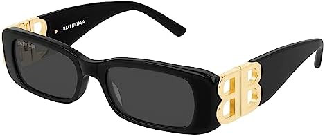 Balenciaga Grey Rectangular Ladies Sunglasses BB0096S 001 51 | Amazon (US)