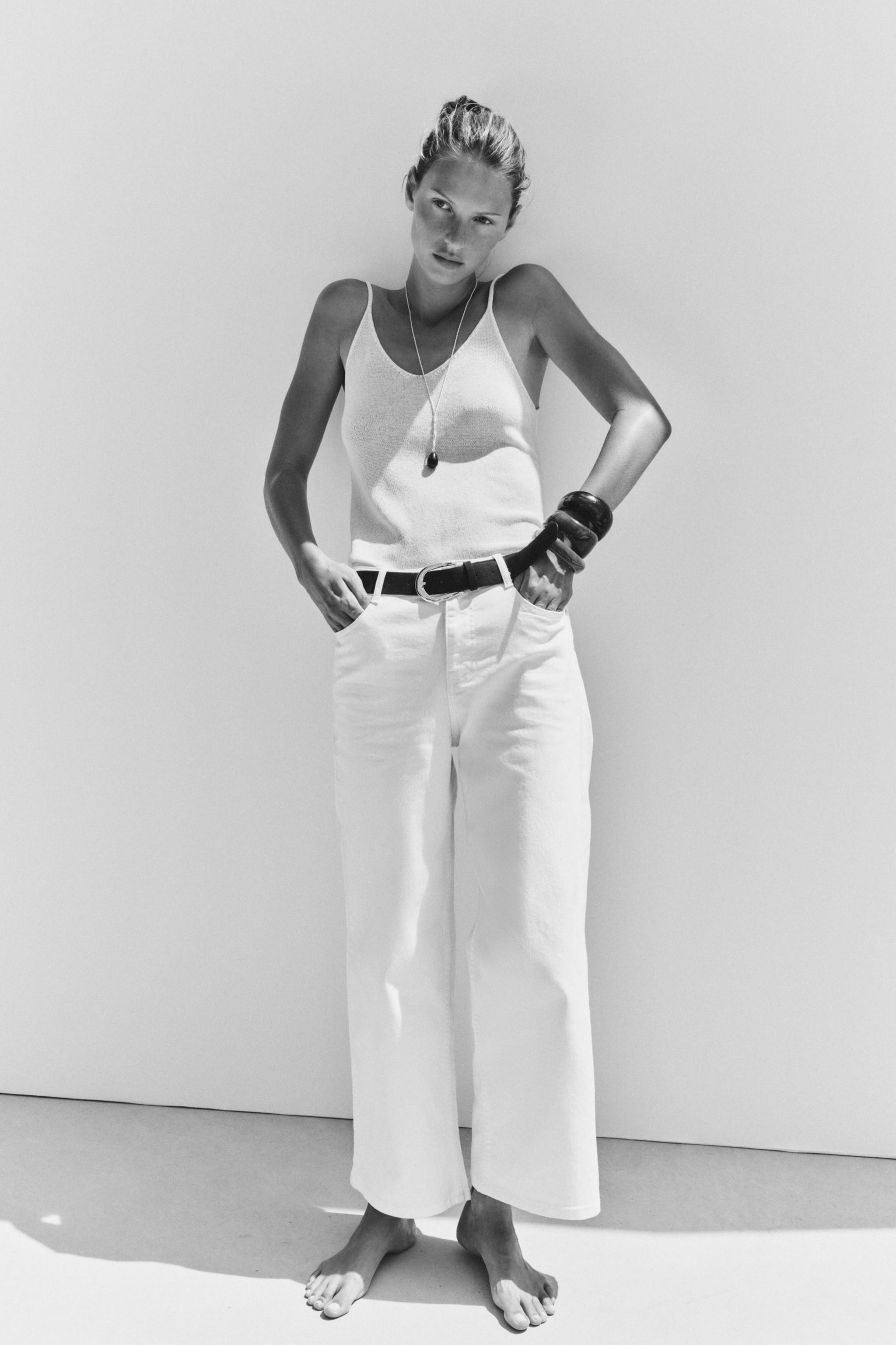 Z1975 HIGH-WAIST BELTED CULOTTES JEANS | Zara UK