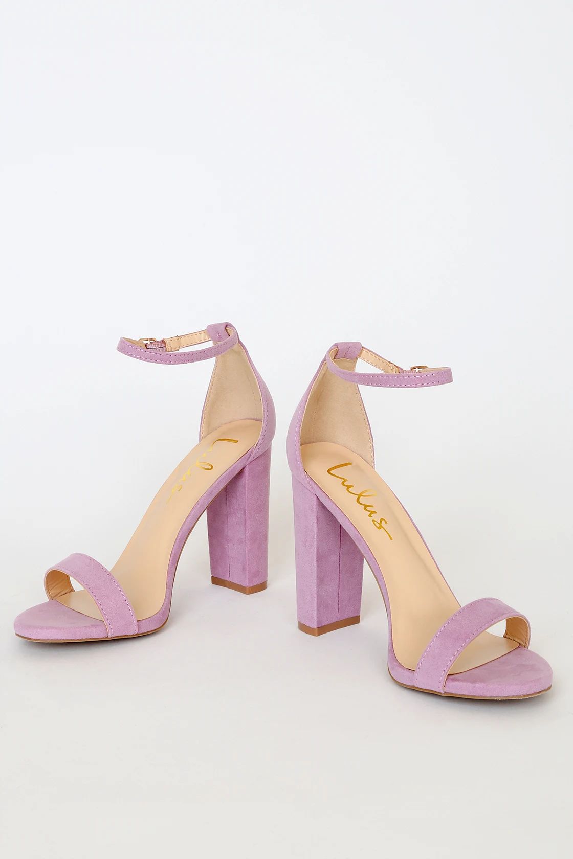 Taylor Dusty Lilac Suede Ankle Strap Heels | Lulus (US)