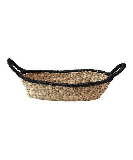 Black & Brown Seagrass Basket | Zulily