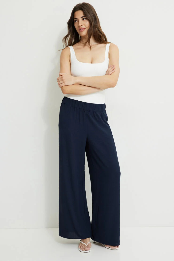Wide Leg Pull On Pants | Dynamite Clothing