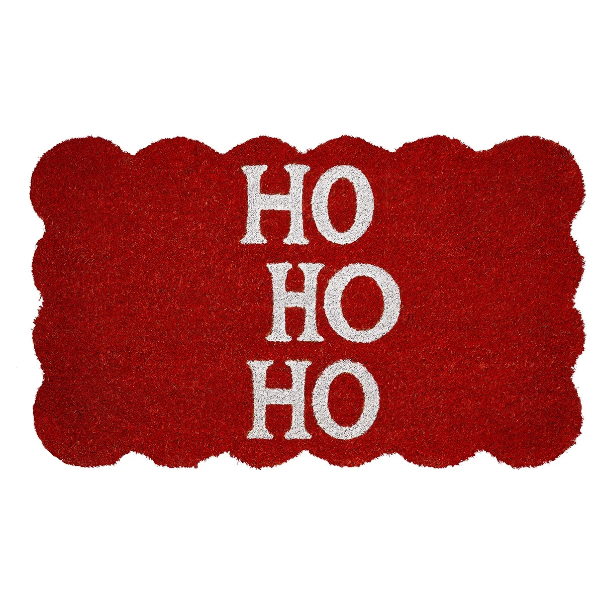 Hallmark Red Ho Ho Ho Holiday Outdoor Coir Doormat, 18" x 30" | Walmart (US)