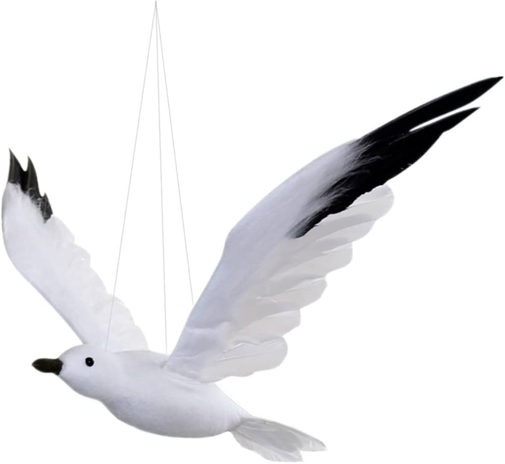 Amazon.com: Artificial Flying Seagull Hanging Decorations Realistic Foam Bird Feathered Statue Or... | Amazon (US)