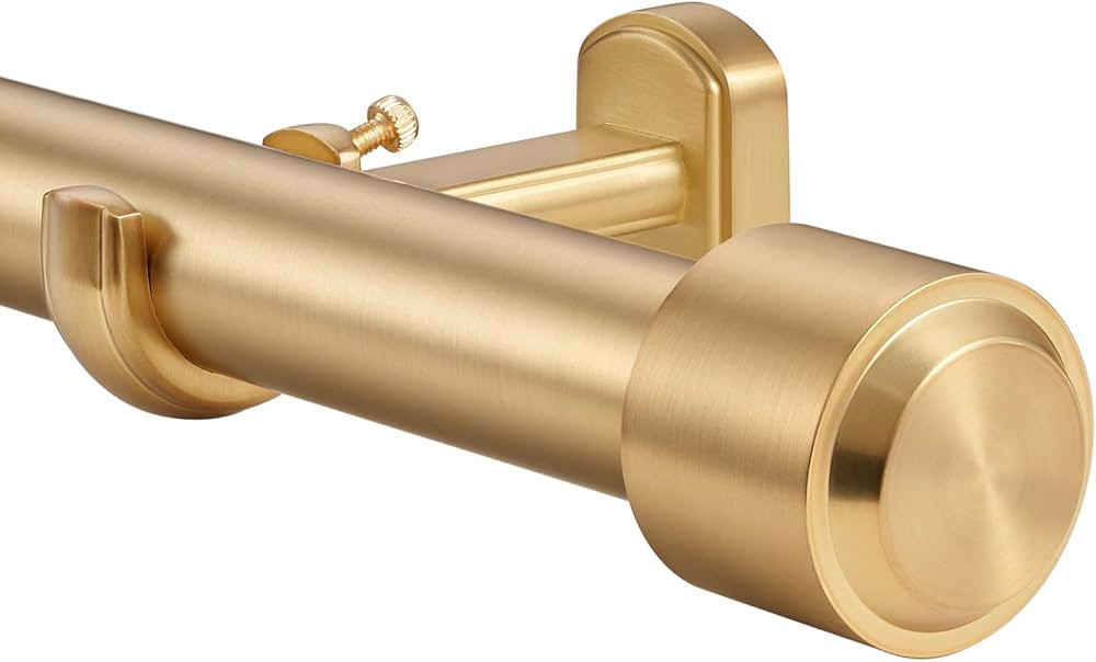 Heavy Duty Curtain Rods, 1 1/8 Inch Diameter Single Curtain Rod 36-72Inch(3-6ft) Extendable Lengt... | Amazon (US)