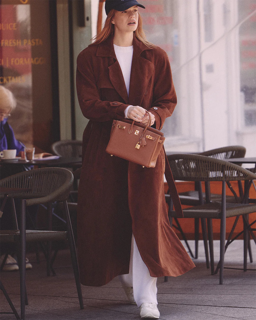 Corrin Suede Trench Coat | DUCIE