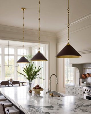 Scarlett Pendant Light Gold Leaf & Beige | McGee & Co. (US)