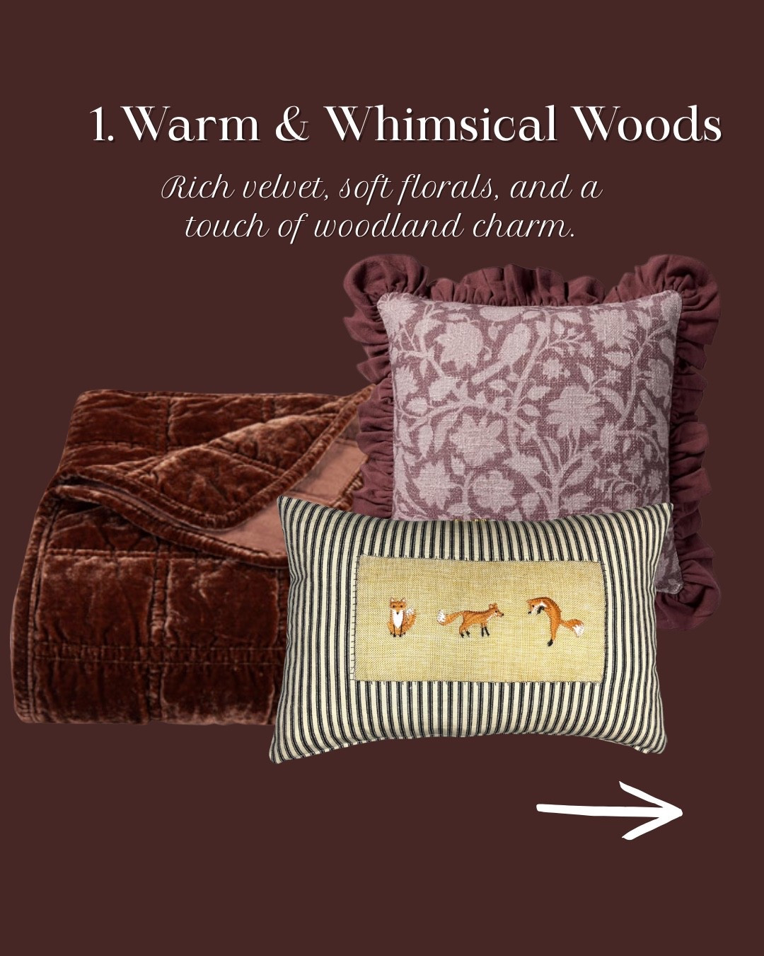 🍂 Warm & Whimsical Woods 🍂
This combo gives me all the cozy woodland vibes — rich velvet, soft florals, and just the right touch of whimsy. The textures and tones make it feel warm but still elevated for fall.

I love mixing deep berry hues with earthy browns and a little woodland charm — it’s the easiest way to make your home feel cozy and collected this season. 🦊✨

Shop this full throw + pillow combo and everything else from my fall decor roundup on my LTK 💛

#LTKhome #LTKfall #fallhomedecor #cozyhomefinds #amazonhome #warmneutrals #homewithem 

#LTKHome #LTKHalloween #LTKSeasonal