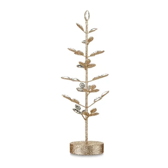My Texas House Large Gold Glittered Wire Jewel Tree Decoration, 16 inch | Walmart (US)
