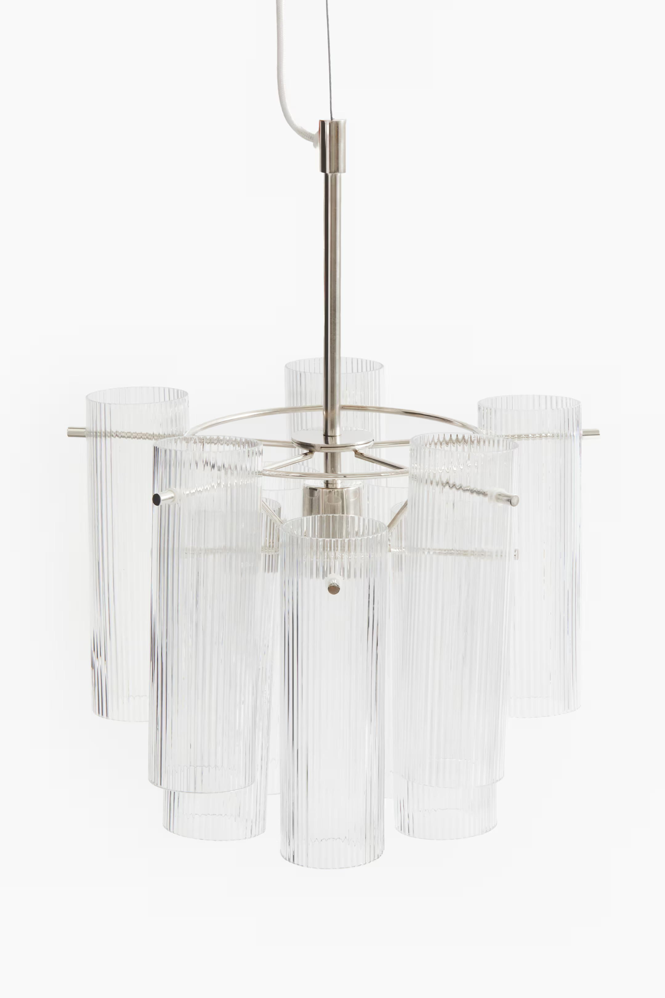 Chandelier-Style Pendant Lamp - Silver-colored/transparent - Home All | H&M US | H&M (US + CA)