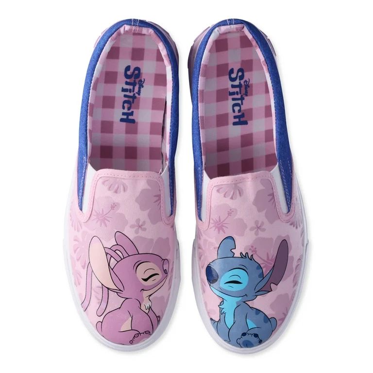 Women's Disney Stitch Low Top Slip On Sneaker, Sizes 6-11 | Walmart (US)
