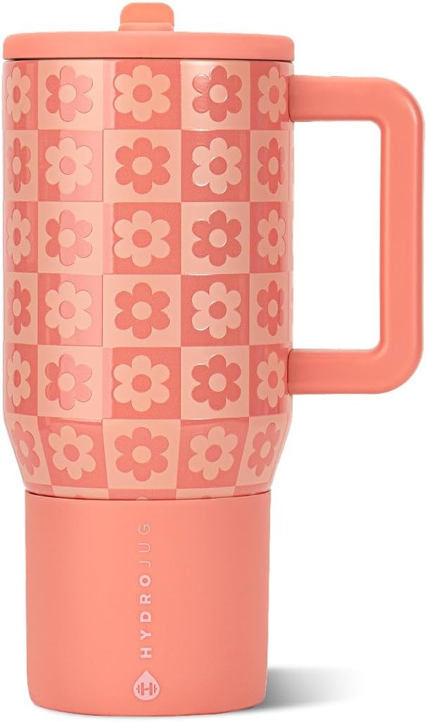 HydroJug Traveler 20oz Kids Insulated Tumbler with Handle, Daisy Checkers | Amazon (US)