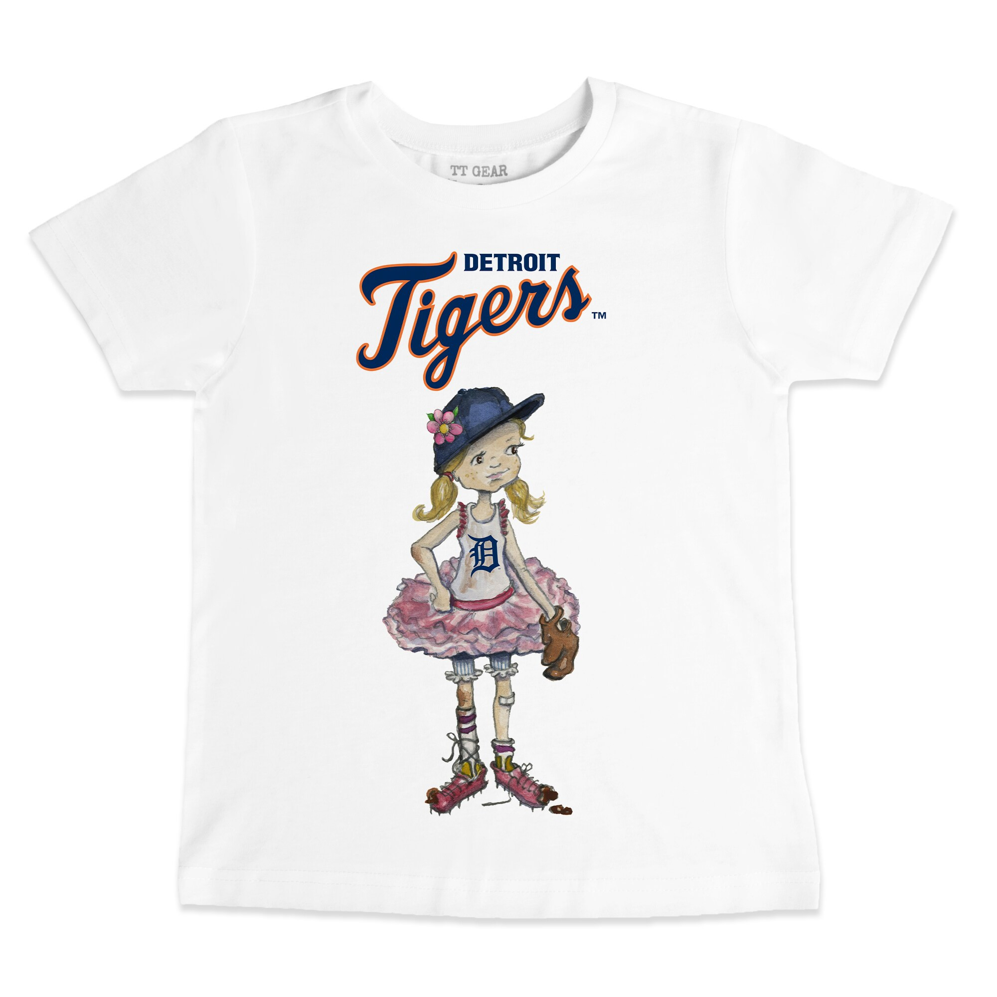 Detroit Tigers Tiny Turnip Toddler Baseball Babes T-Shirt - White | Fanatics