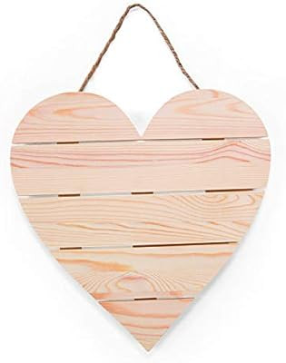 DIY Wood Heart Plank Sign with Jute Cord for Hanging-Kids Crafts-Summer Activities-Home Decor (1 ... | Amazon (US)