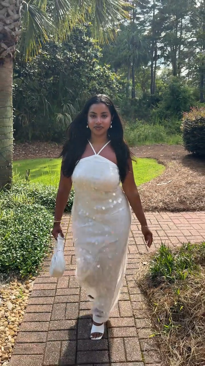 The perfect bridal bachelorette trip dress for sunset sequins 🤍 #bride #bachelorette #whitedress

#LTKWedding