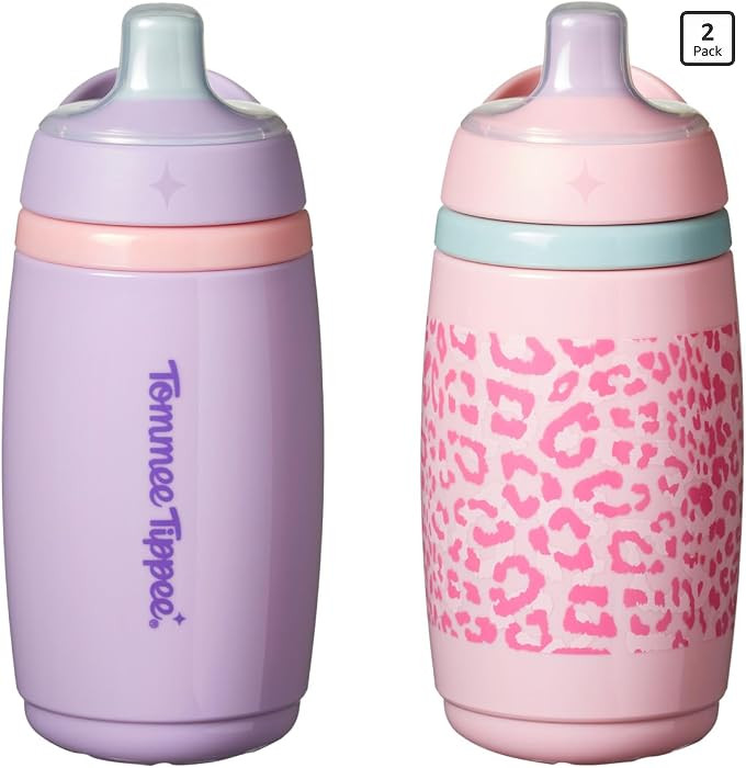 Tommee Tippee Active Spout Toddler Cups, 9 oz, Insulated Sippy Cups For Toddlers 1-3, Silicone Sp... | Amazon (US)