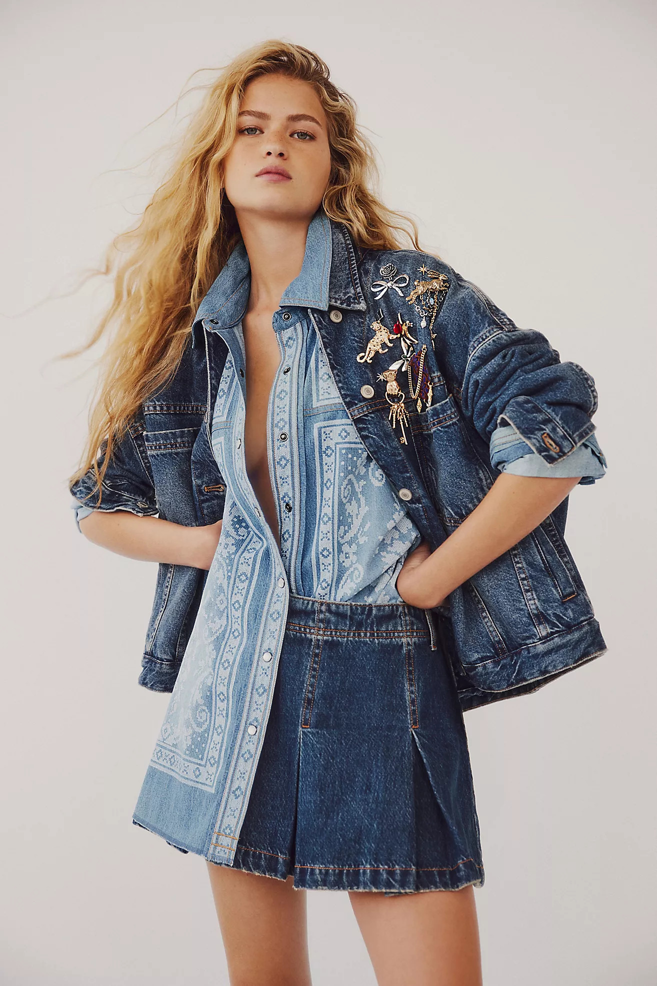 We The Free Opal Swing Denim Jacket | Free People (Global - UK&FR Excluded)