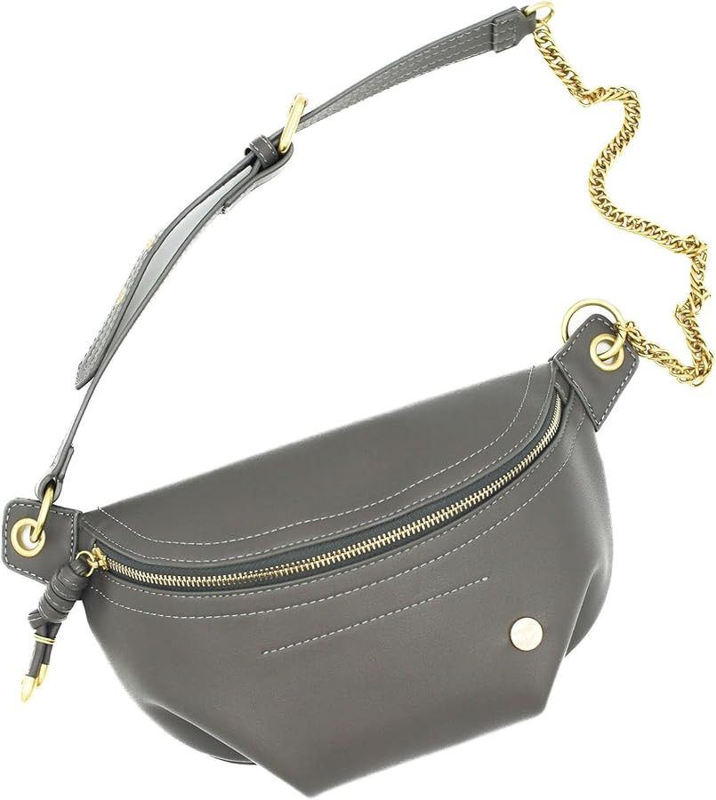 Modern+Chic Belt Bag for Women - Catherine Vegan Leather Belt Bag, Crossbody Bag with Chain Strap... | Amazon (US)