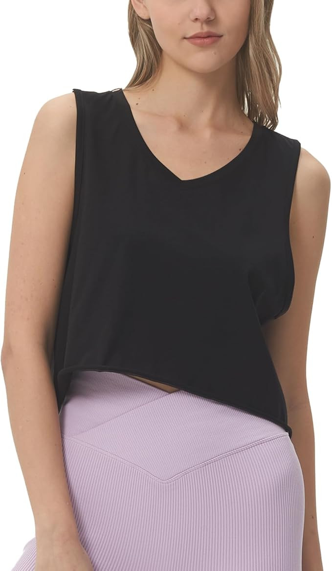 sissycos Women's Workout Racerback Tank Tops Loose Fit Sleeveless Athletic Shirts | Amazon (US)