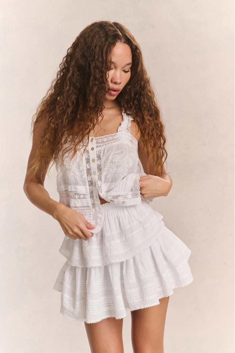 Ruffle Mini Heritage Skirt | LoveShackFancy