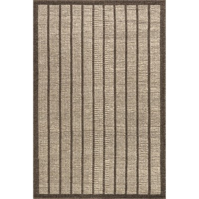 Nuloom Eva Block Stripe Wool Area Rug, 10' x 14', Brown | Target