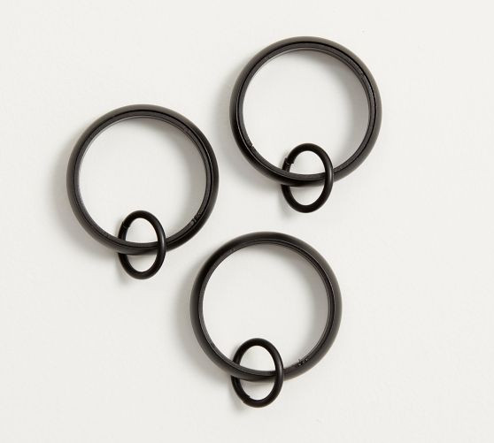 Quiet-Glide Double Curtain Round Rings | Pottery Barn (US)