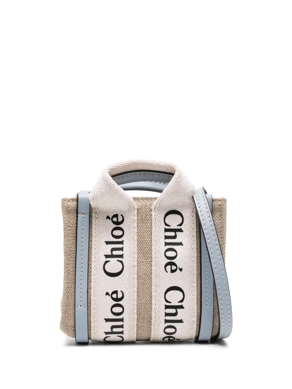 Chloé Woody Linen Mini Bag - Farfetch | Farfetch Global