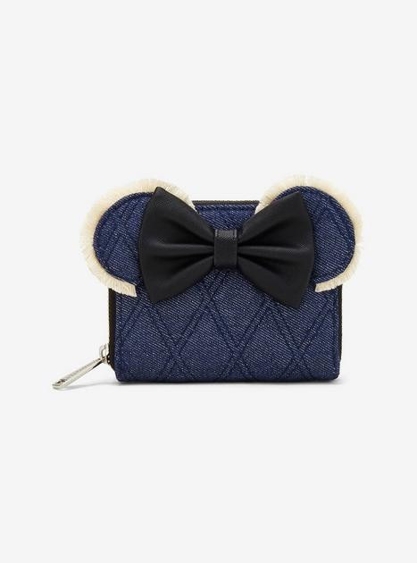 Loungefly Disney Minnie Mouse Denim Quilted Wallet — BoxLunch Exclusive | BoxLunch | BoxLunch