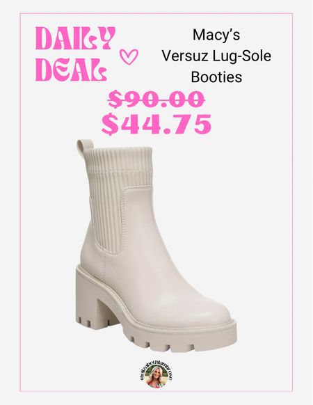 DAILY DEAL!! 
Macys booties! 
Only $45! 
Grab them while they are in stock! 
These will go with anything and everything! They look super comfy too🫶🏻🫶🏻 

#booties #fall #boots #fallstyle #falloutfit #dailydeal #deal #macys #sale

#LTKSeasonal #LTKshoecrush #LTKsalealert