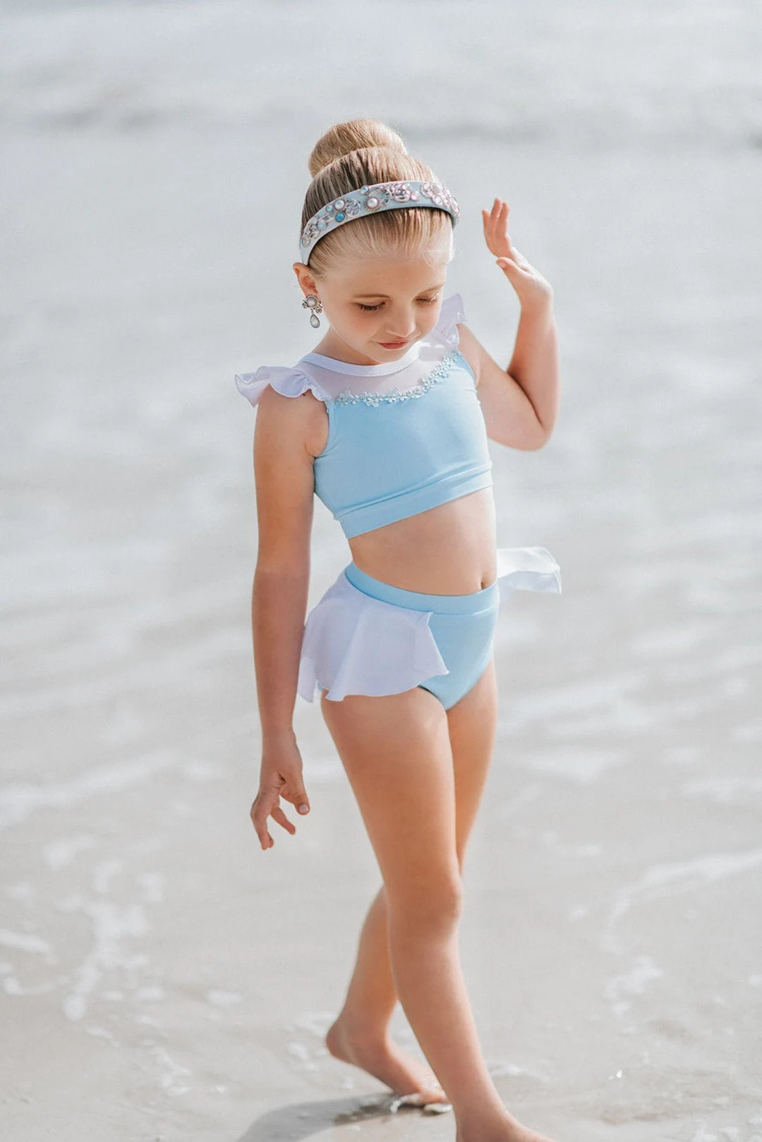 THE ORIGINAL Girls cinderella swim suit,high waist swimsuit,toddler bathing suit,princess pool pa... | Etsy (US)