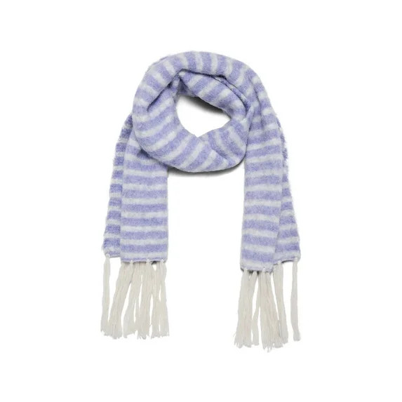 No Boundaries Striped Scarf, Women's, Lilac Multi | Walmart (US)