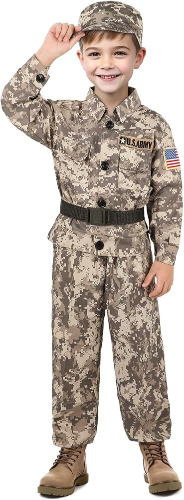 GIFTINBOX Army Costume for Kids, Soldier Military Costumes for Boys | Amazon (US)