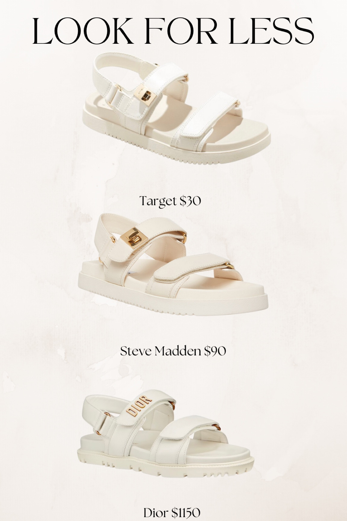 Cute dupes for strappy sandals…all price points! Dior act sandals 

#LTKunder50 #LTKshoecrush