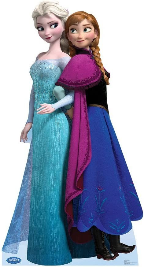 Advanced Graphics Elsa & Anna Life Size Cardboard Cutout Standup - Disney's Frozen (2013 Film) | Amazon (US)
