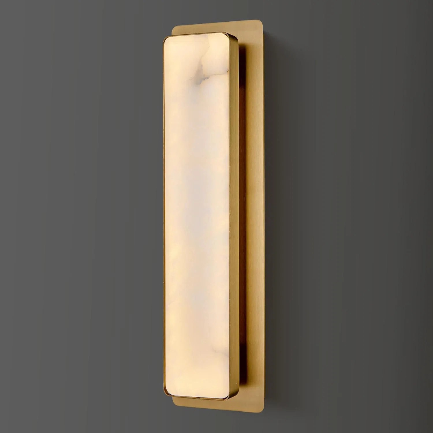 Mikinzie LED Wall Sconces Wallchiere Flush Mounted Sconces with Alabaster Shade | Wayfair North America