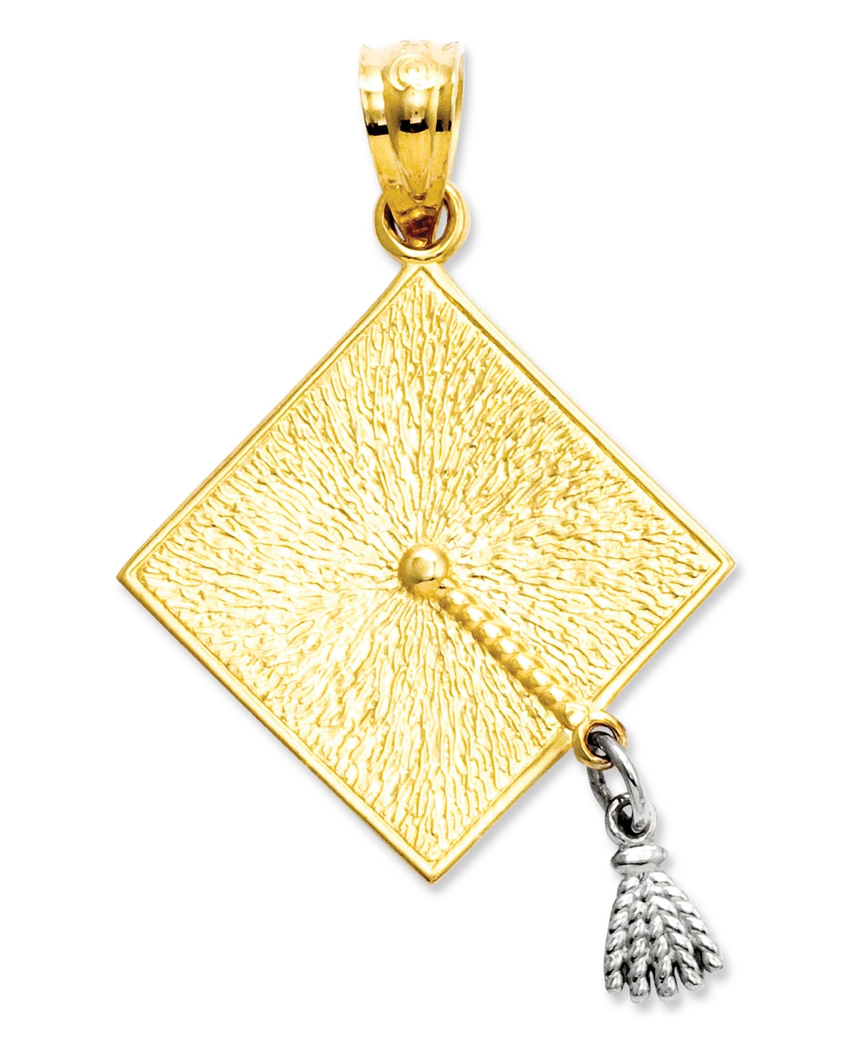 14k Gold and 14k White Gold Charm, Graduation Cap Charm | Macys (US)