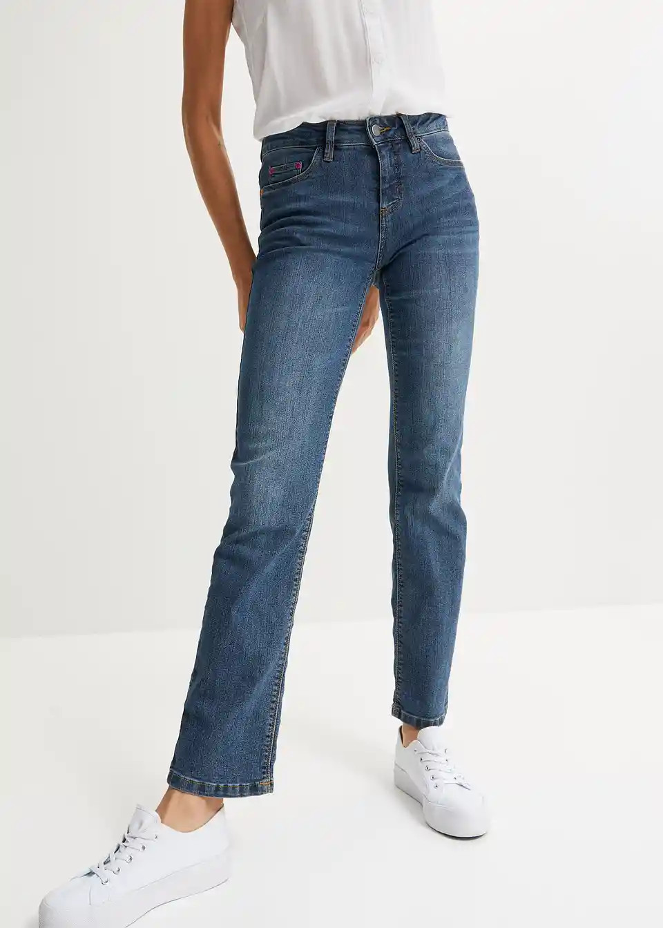 Straight Jeans Mid Waist, Stretch | Bonprix DE