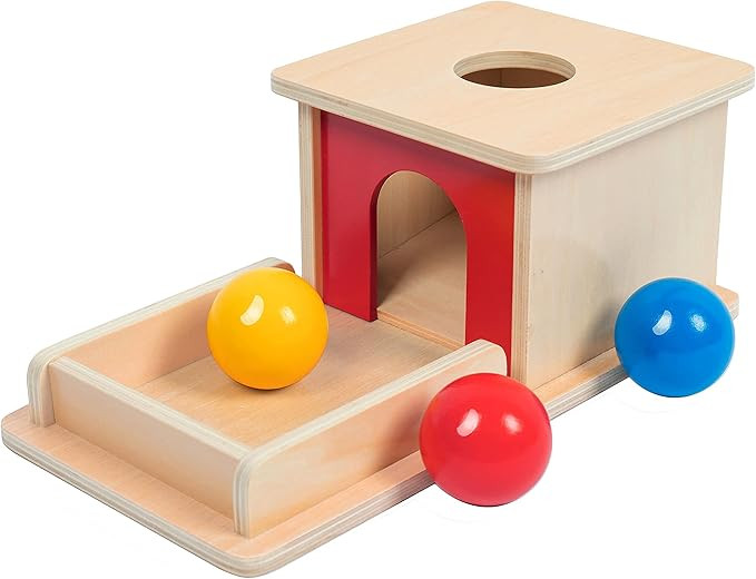Adena Montessori Object Permanence Box with Tray Three Balls Montessori Toys for 6-12 Month Infan... | Amazon (US)