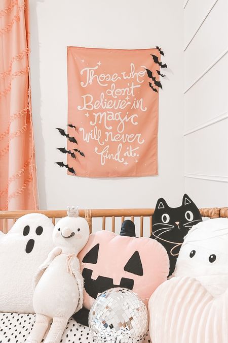 Gangs all here for the start of spooky season in my little girls room🦇. Keep an eye out for this black and white comforter to restock I scored it last year for $20! 

Pillowfort is currently 15% off with a stackable save $10 when you spend $50 I linked the girls curtains + some other favorites

#LTKsalealert #LTKHalloween #LTKkids