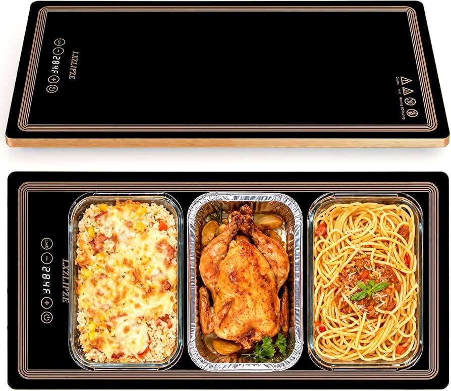 Electric Warming Tray for Food (Long 24x12 Inches), Warming Trays with 12 Temp-Settings,Built-in ... | Amazon (US)
