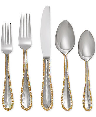 Molten Gold Collection 5-Piece Place Setting | Macy's